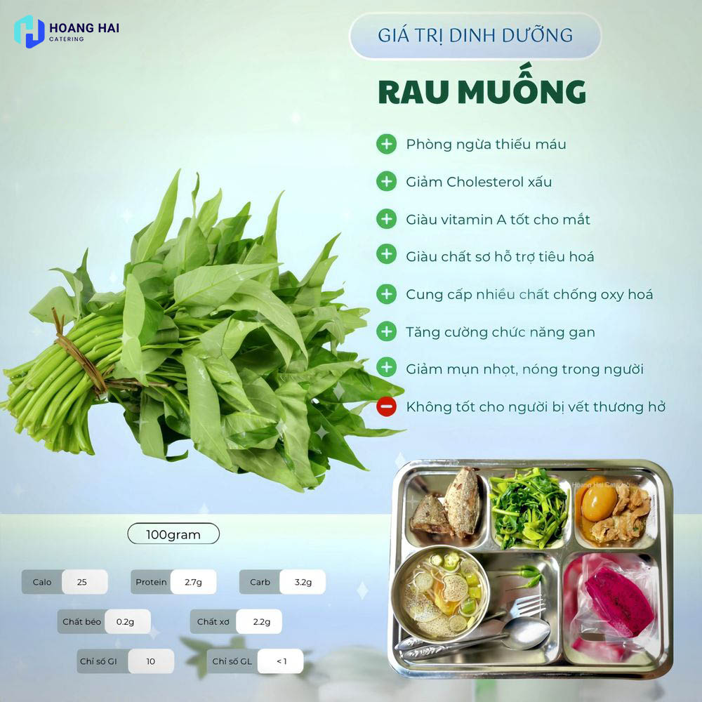 lưu ý khi ăn rau muống